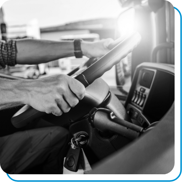 Man driving a truck
